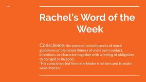 Rachel's Word of the week
